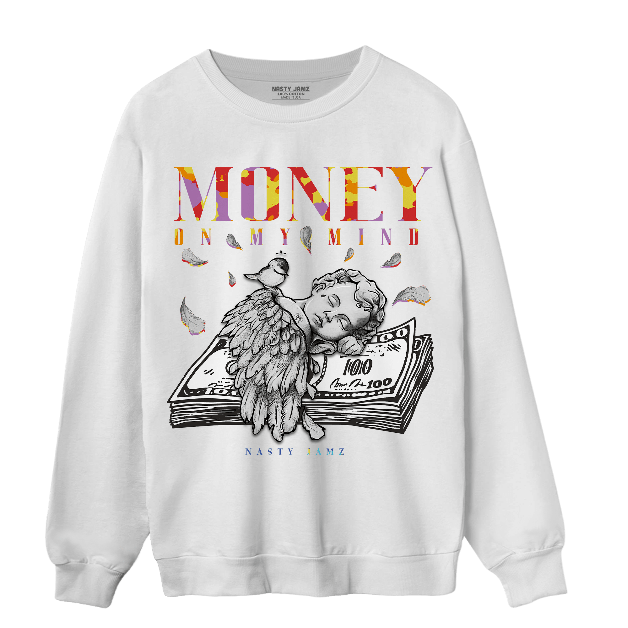 Mid GS Six Championships 1s Sweatshirt Match Money On My Mind Angel - NastyJamz