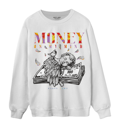 Mid GS Six Championships 1s Sweatshirt Match Money On My Mind Angel - NastyJamz