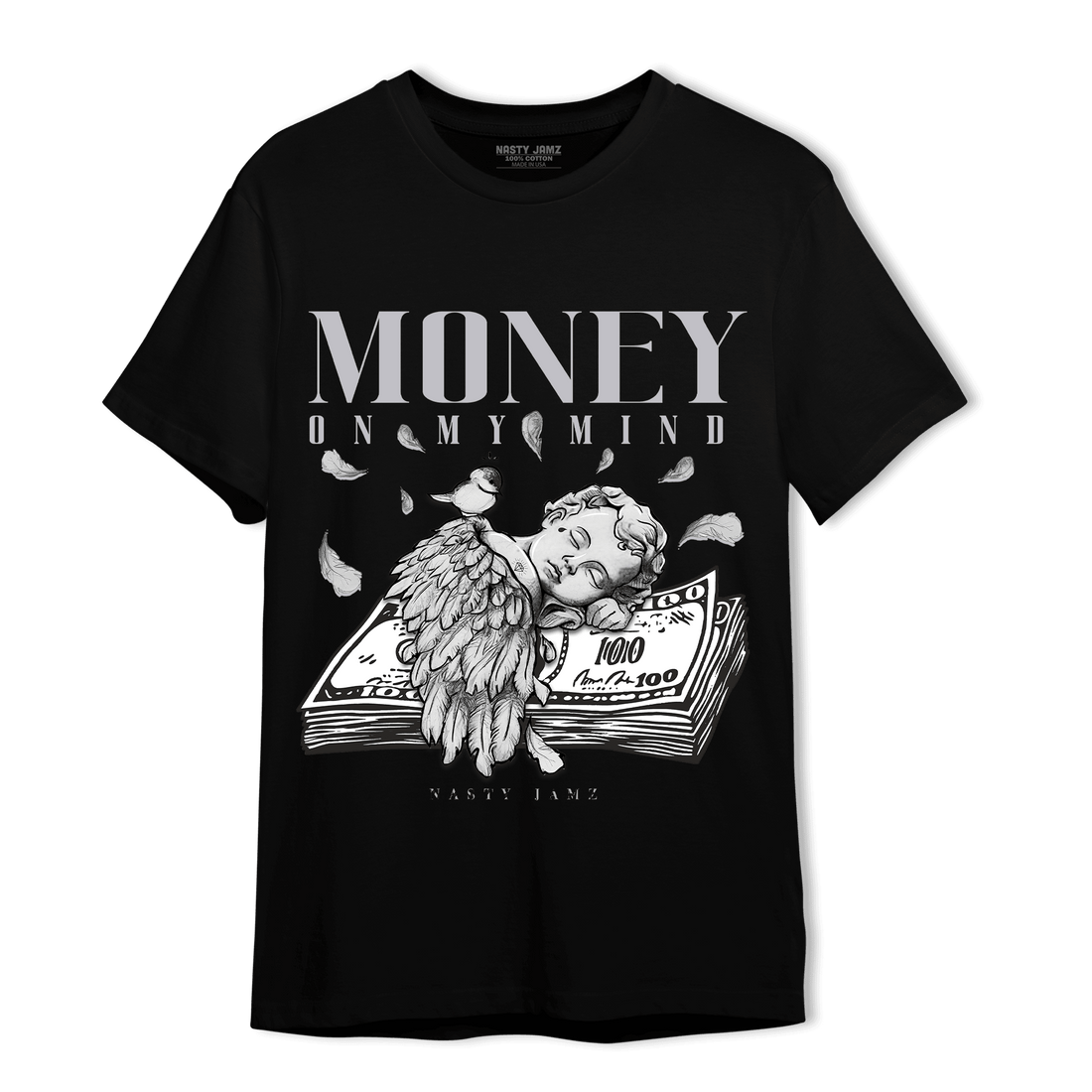 Off Noir 3s T Shirt Match Money On My Mind Angel - NastyJamz