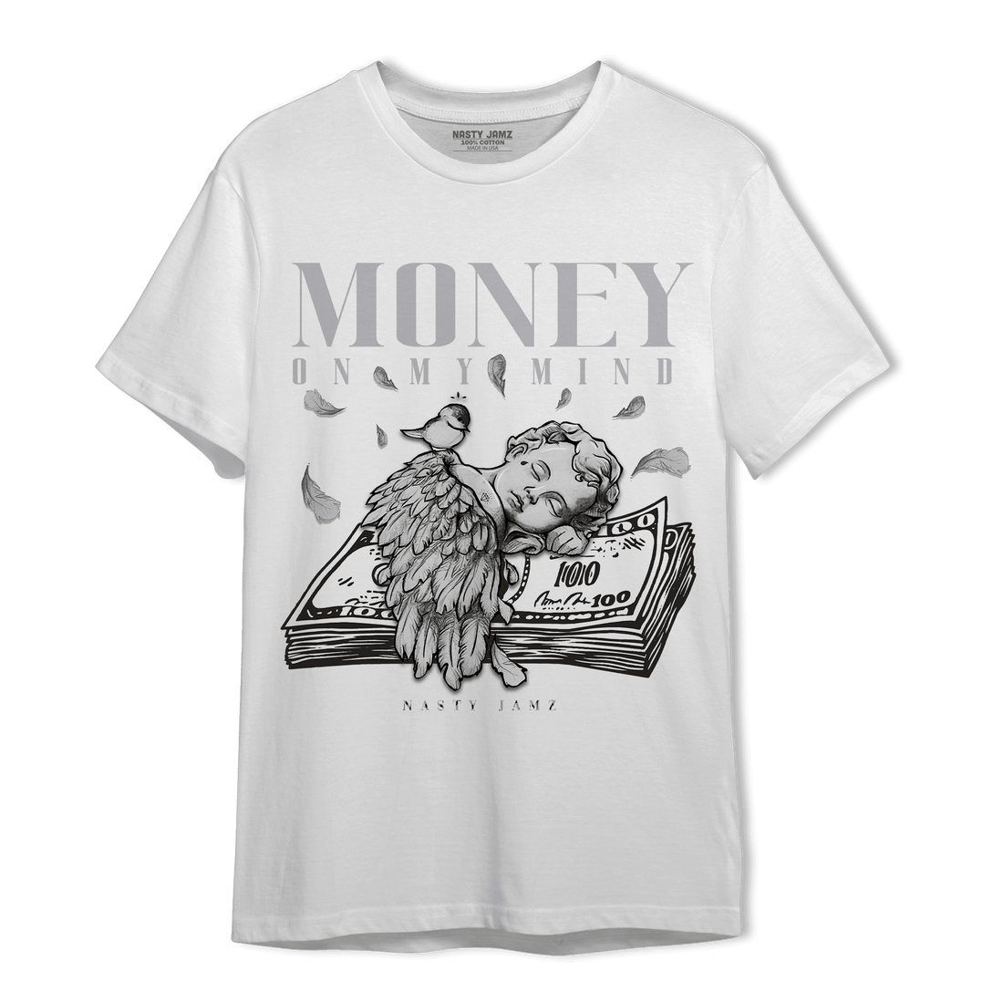 Off Noir 3s T Shirt Match Money On My Mind Angel - NastyJamz