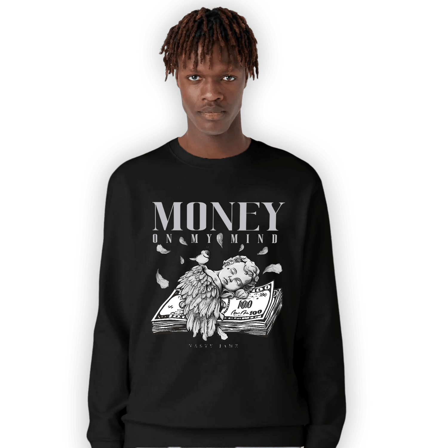 Off Noir 3s Sweatshirt Match Money On My Mind Angel - NastyJamz