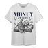 White Navy 3s T Shirt Match Money On My Mind Angel - NastyJamz