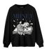 White Navy 3s Sweatshirt Match Money On My Mind Angel - NastyJamz