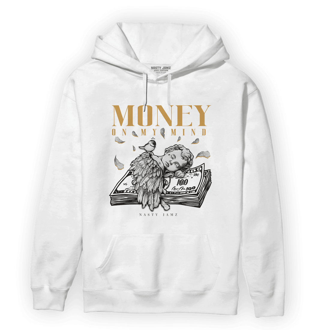 Cacao Wow 4s Hoodie Match Money On My Mind Angel - NastyJamz