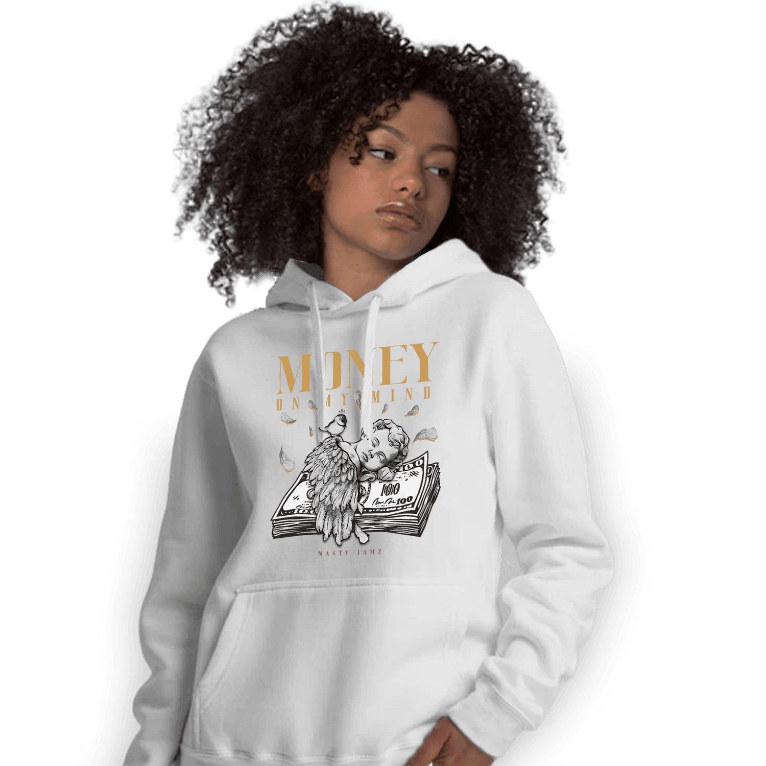 Cacao Wow 4s Hoodie Match Money On My Mind Angel - NastyJamz