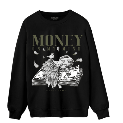 SE Craft Medium Olive 4s Sweatshirt Match Money On My Mind Angel - NastyJamz