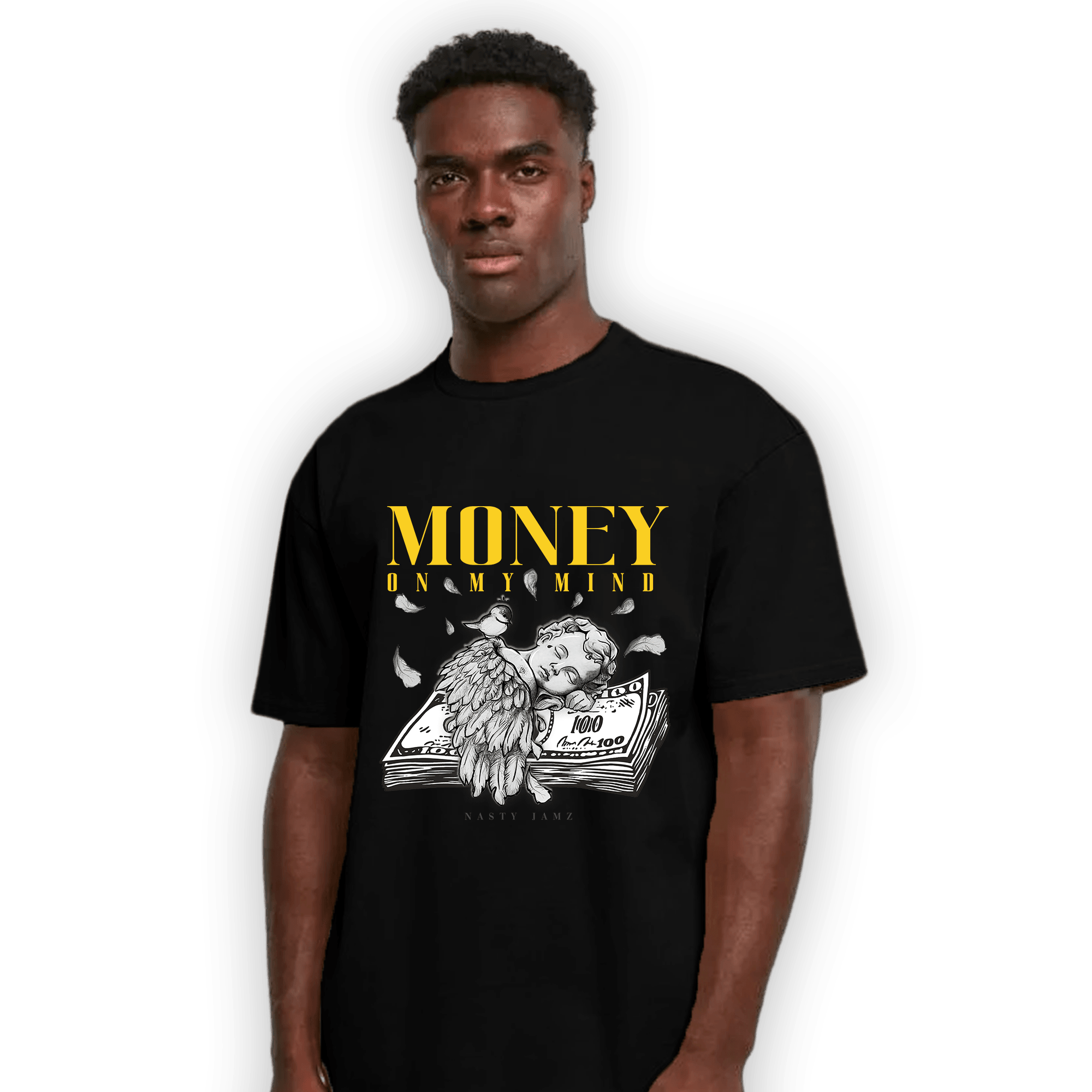 Thunder 4s T Shirt Match Money On My Mind Angel - NastyJamz