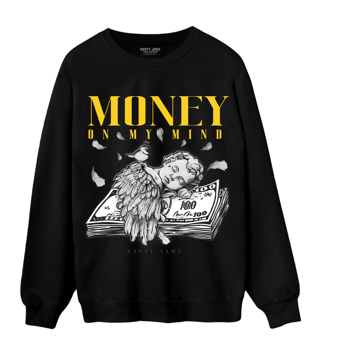Thunder 4s Sweatshirt Match Money On My Mind Angel - NastyJamz