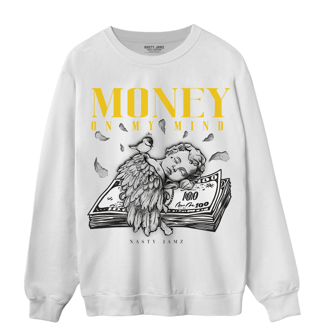 Thunder 4s Sweatshirt Match Money On My Mind Angel - NastyJamz