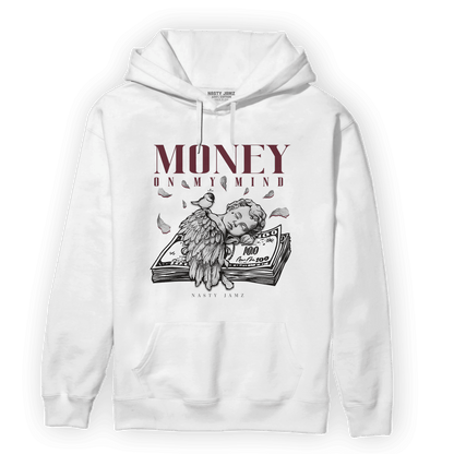 Burgundy 5s Hoodie Match Money On My Mind Angel - NastyJamz