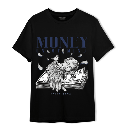 Midnight Navy 5s T Shirt Match Money On My Mind Angel - NastyJamz