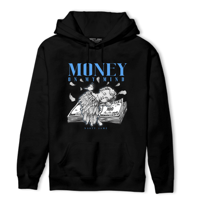 University Blue 5s Hoodie Match Money On My Mind Angel - NastyJamz
