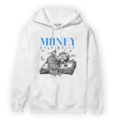 University Blue 5s Hoodie Match Money On My Mind Angel - NastyJamz