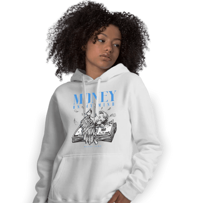 University Blue 5s Hoodie Match Money On My Mind Angel - NastyJamz