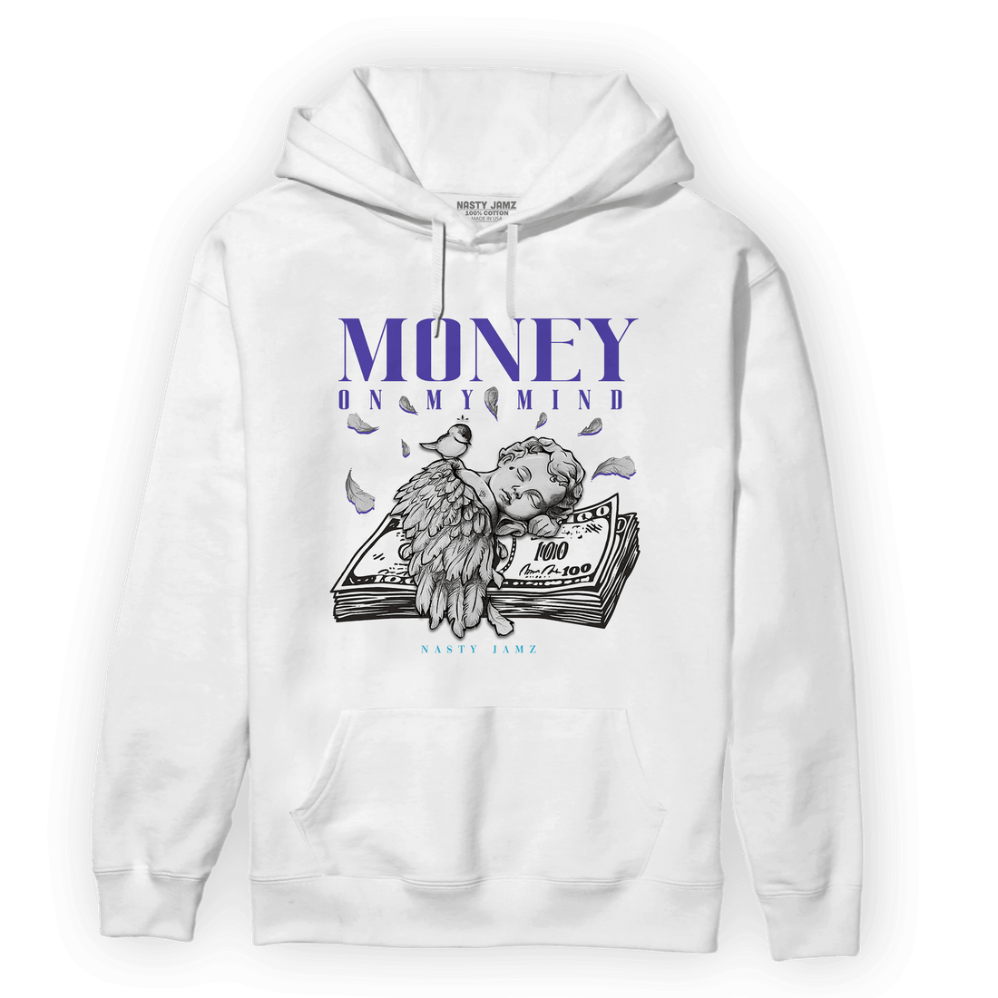 Aqua 6s Hoodie Match Money On My Mind Angel - NastyJamz