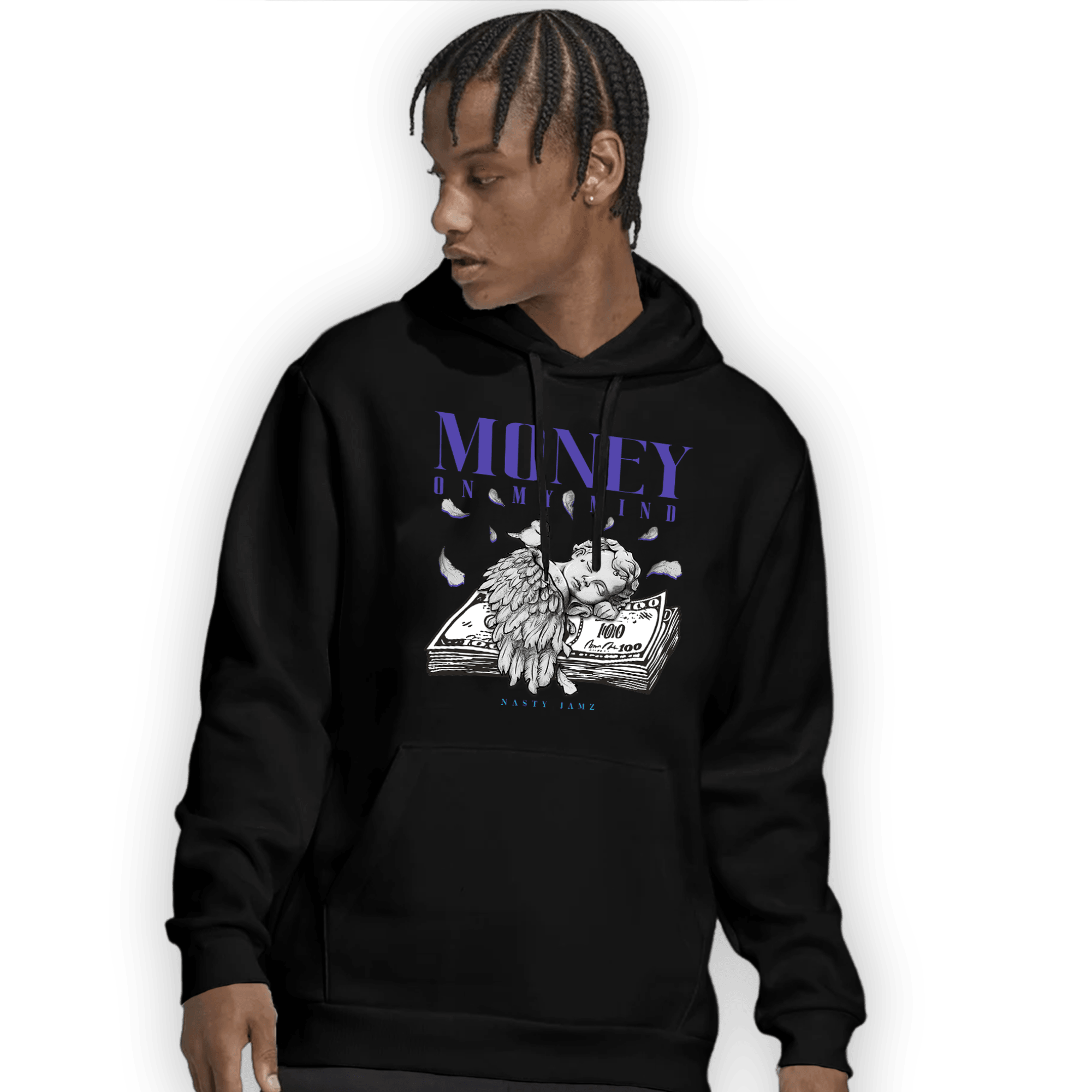 Aqua 6s Hoodie Match Money On My Mind Angel - NastyJamz