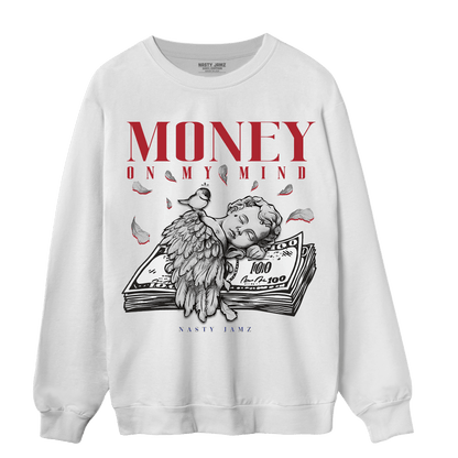 Playoffs 8s Sweatshirt Match Money On My Mind Angel - NastyJamz