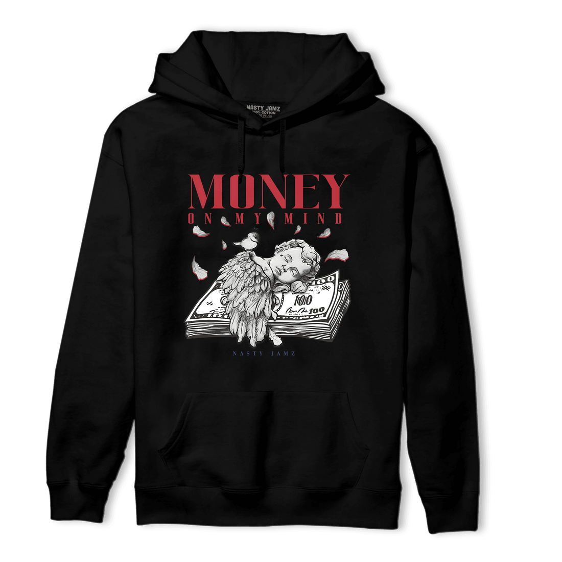 Playoffs 8s Hoodie Match Money On My Mind Angel - NastyJamz