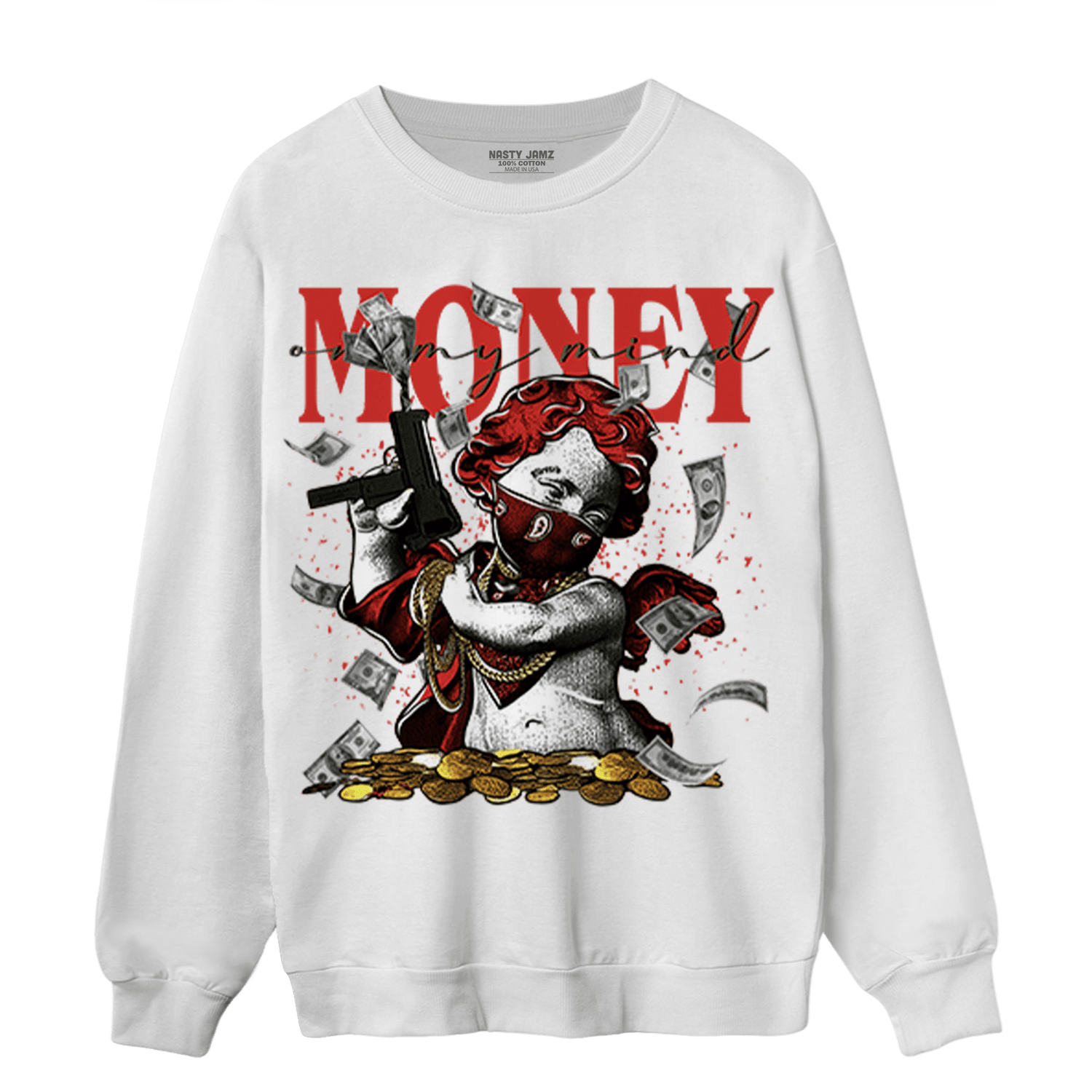 Dunk Low Mystic Red Sweatshirt Match Money On My Mine Gang - NastyJamz