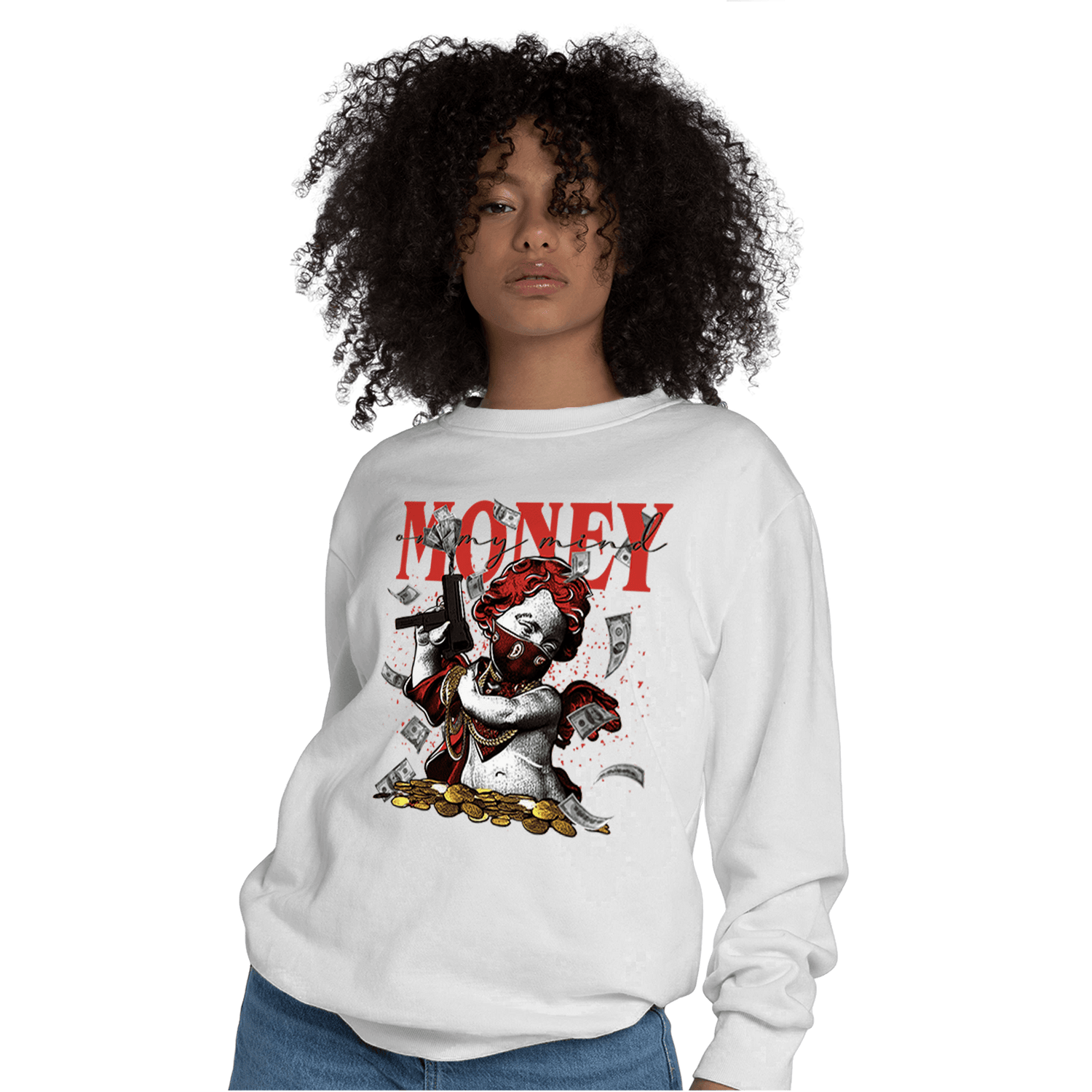 Dunk Low Mystic Red Sweatshirt Match Money On My Mine Gang - NastyJamz