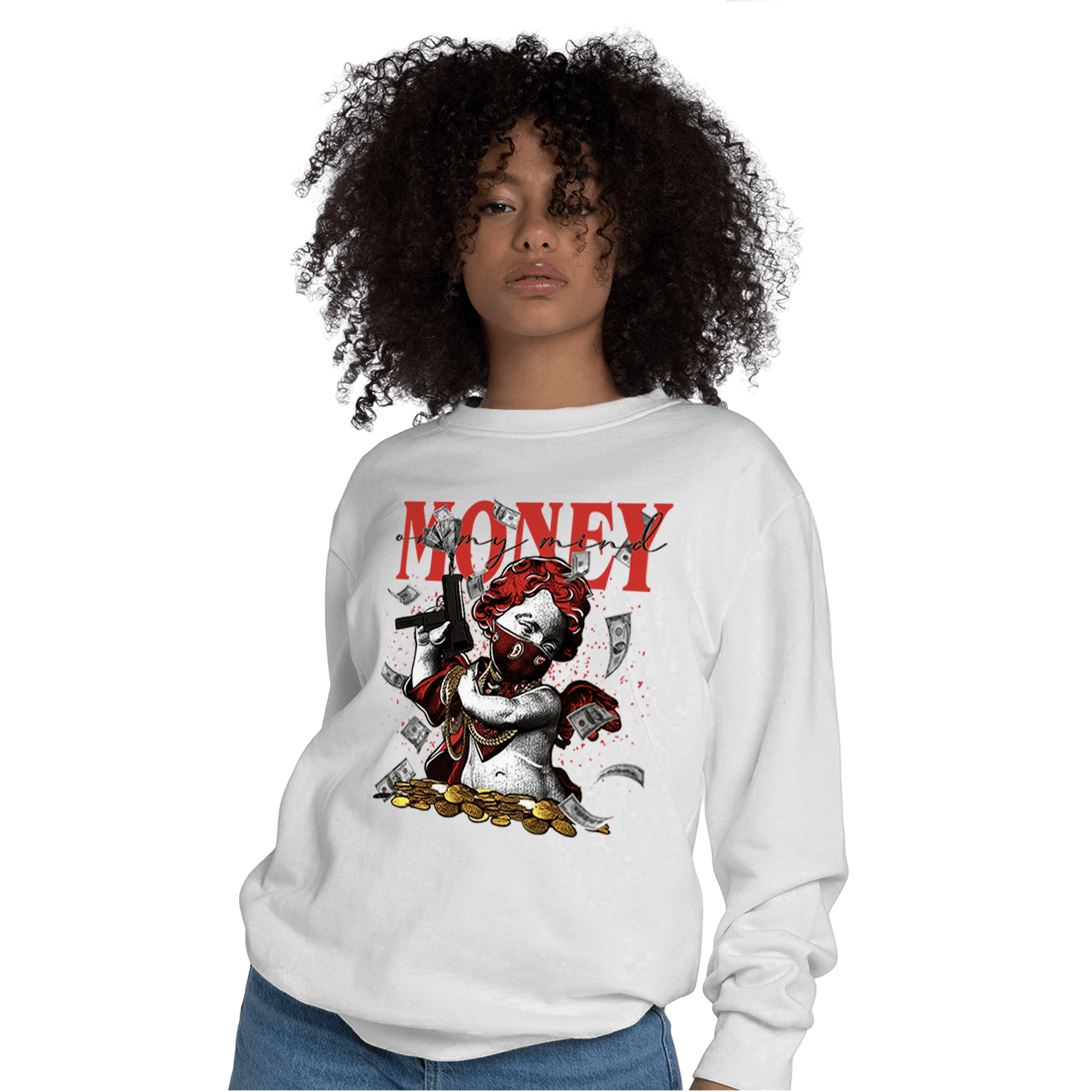 Dunk Low Mystic Red Sweatshirt Match Money On My Mine Gang - NastyJamz