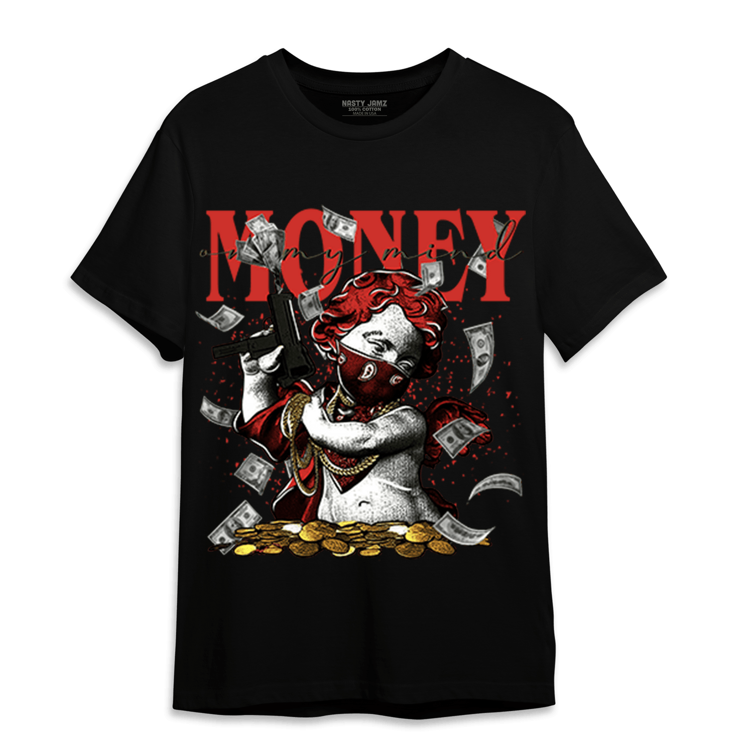 Dunk Low Mystic Red T Shirt Match Money On My Mine Gang - NastyJamz