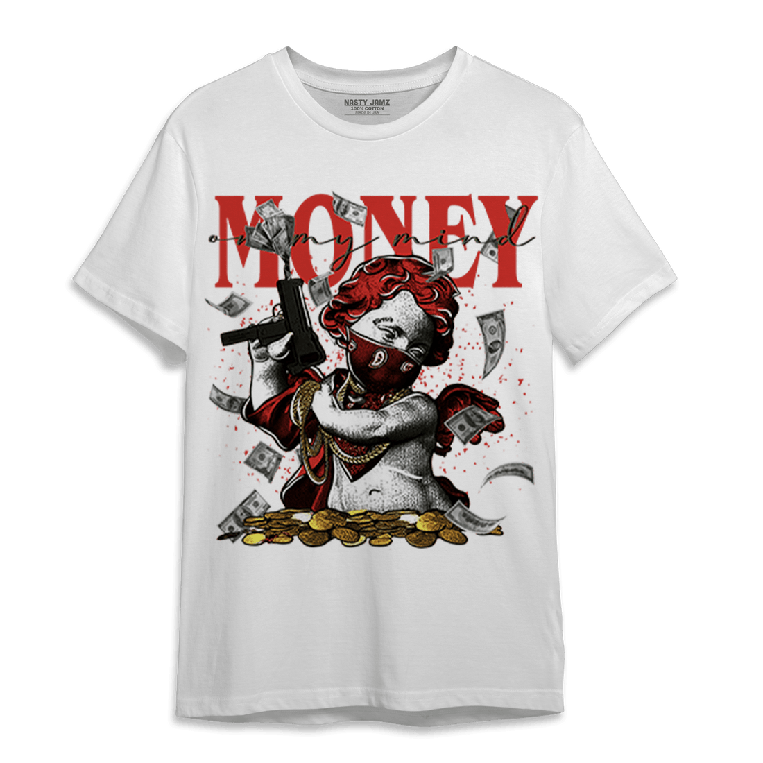 Dunk Low Mystic Red T Shirt Match Money On My Mine Gang - NastyJamz