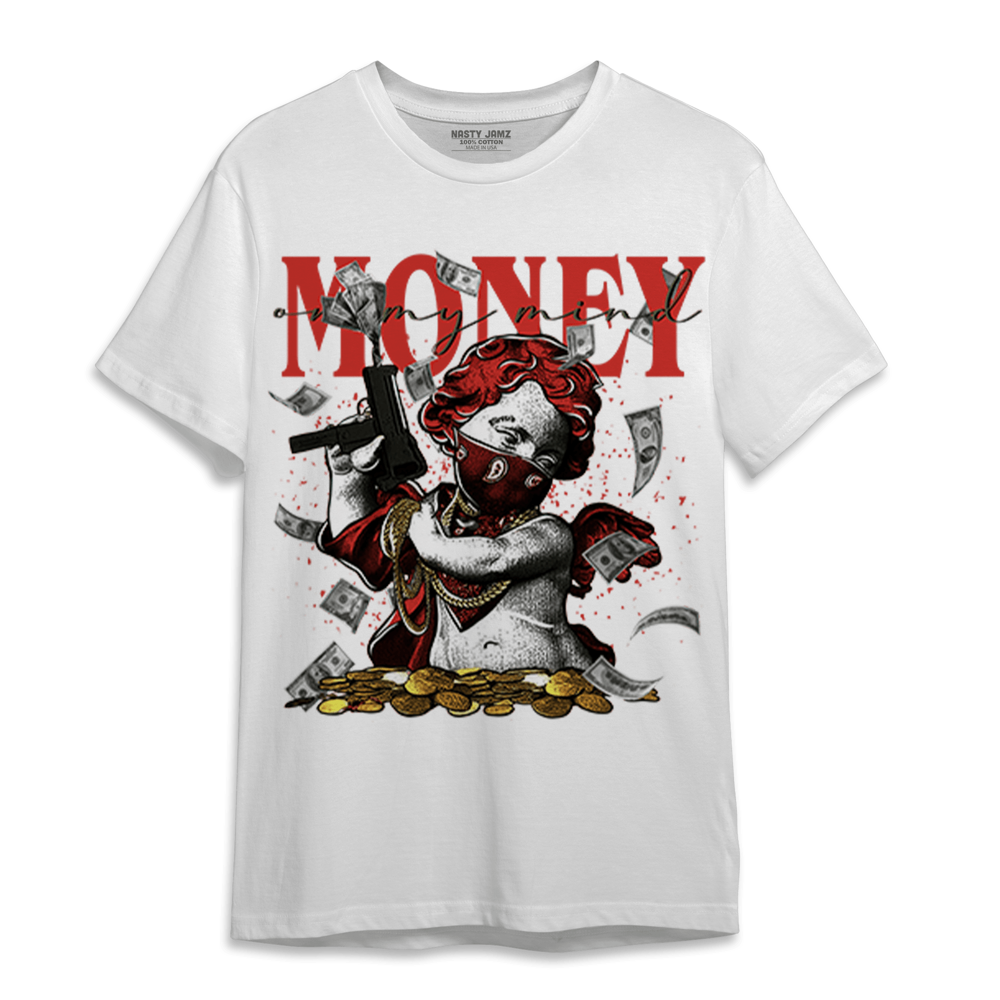 Dunk Low Mystic Red T Shirt Match Money On My Mine Gang - NastyJamz