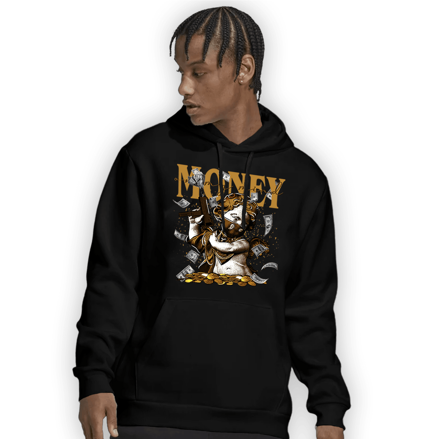 Wheat 13s Hoodie Match Money On My Mine Gang - NastyJamz