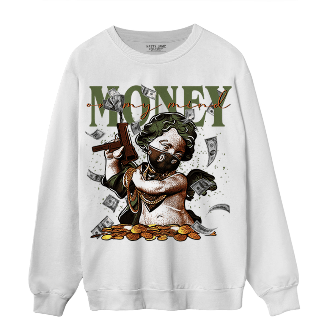High OG Celadon 1s Sweatshirt Match Money On My Mine Gang - NastyJamz