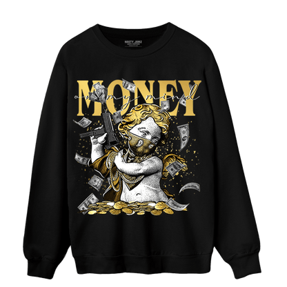 Mid SE Black Gold 1s Sweatshirt Match Money On My Mine Gang - NastyJamz