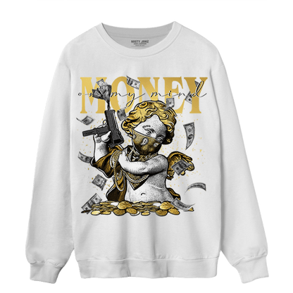 Mid SE Black Gold 1s Sweatshirt Match Money On My Mine Gang - NastyJamz