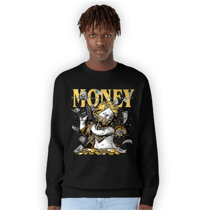 Mid SE Black Gold 1s Sweatshirt Match Money On My Mine Gang - NastyJamz