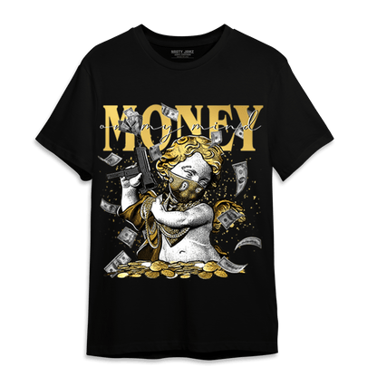 Mid SE Black Gold 1s T Shirt Match Money On My Mine Gang - NastyJamz