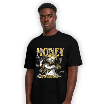 Mid SE Black Gold 1s T Shirt Match Money On My Mine Gang - NastyJamz