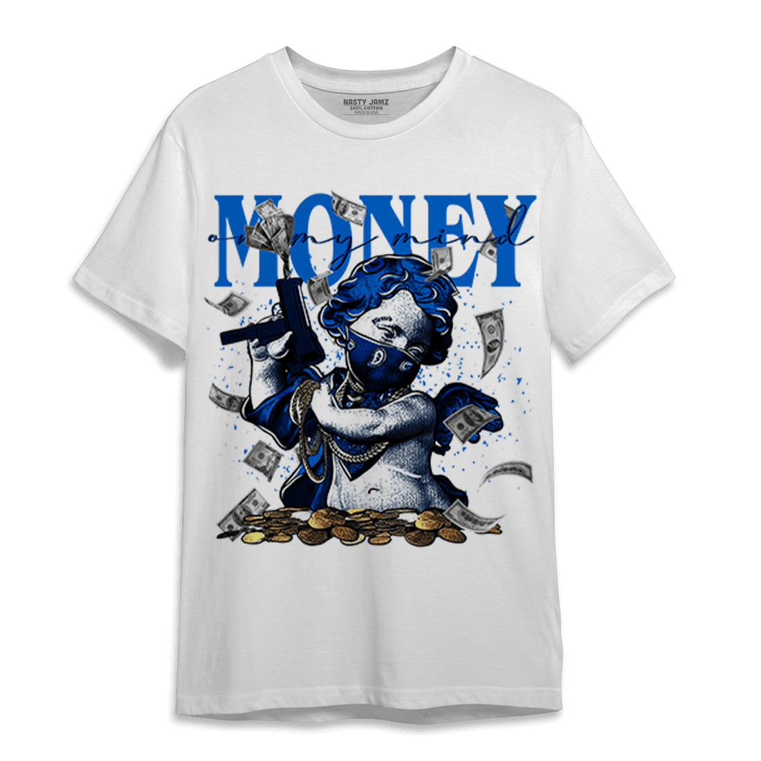 Royal Reimagined 1s T Shirt Match Money On My Mine Gang - NastyJamz