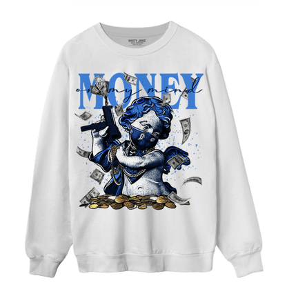 University Blue Toe 1s Sweatshirt Match Money On My Mine Gang - NastyJamz