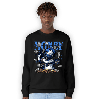 University Blue Toe 1s Sweatshirt Match Money On My Mine Gang - NastyJamz