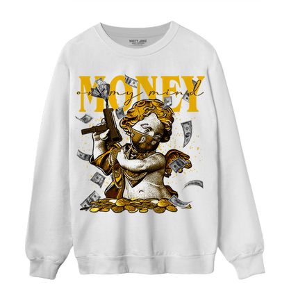 Yellow Ochre 1s Sweatshirt Match Money On My Mine Gang - NastyJamz