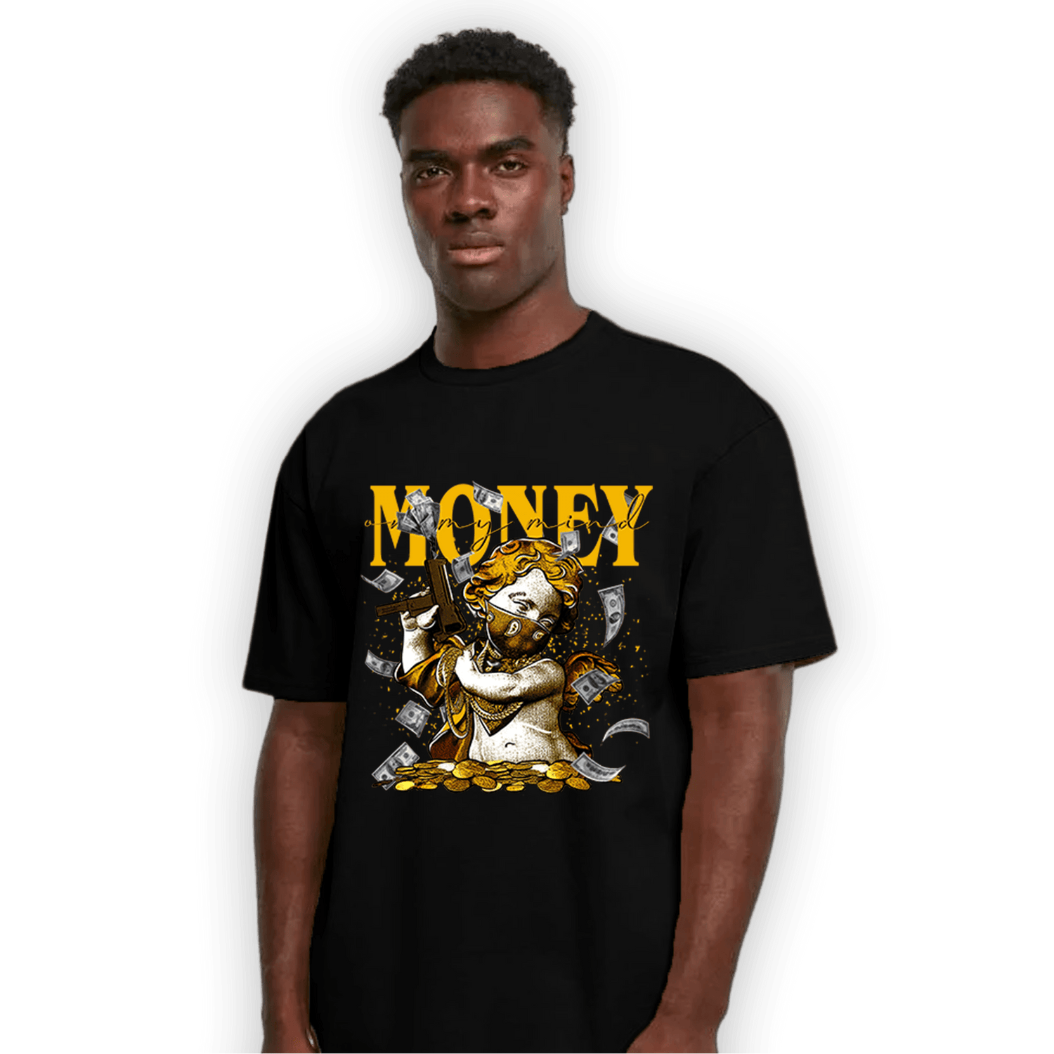 Yellow Ochre 1s T Shirt Match Money On My Mine Gang - NastyJamz