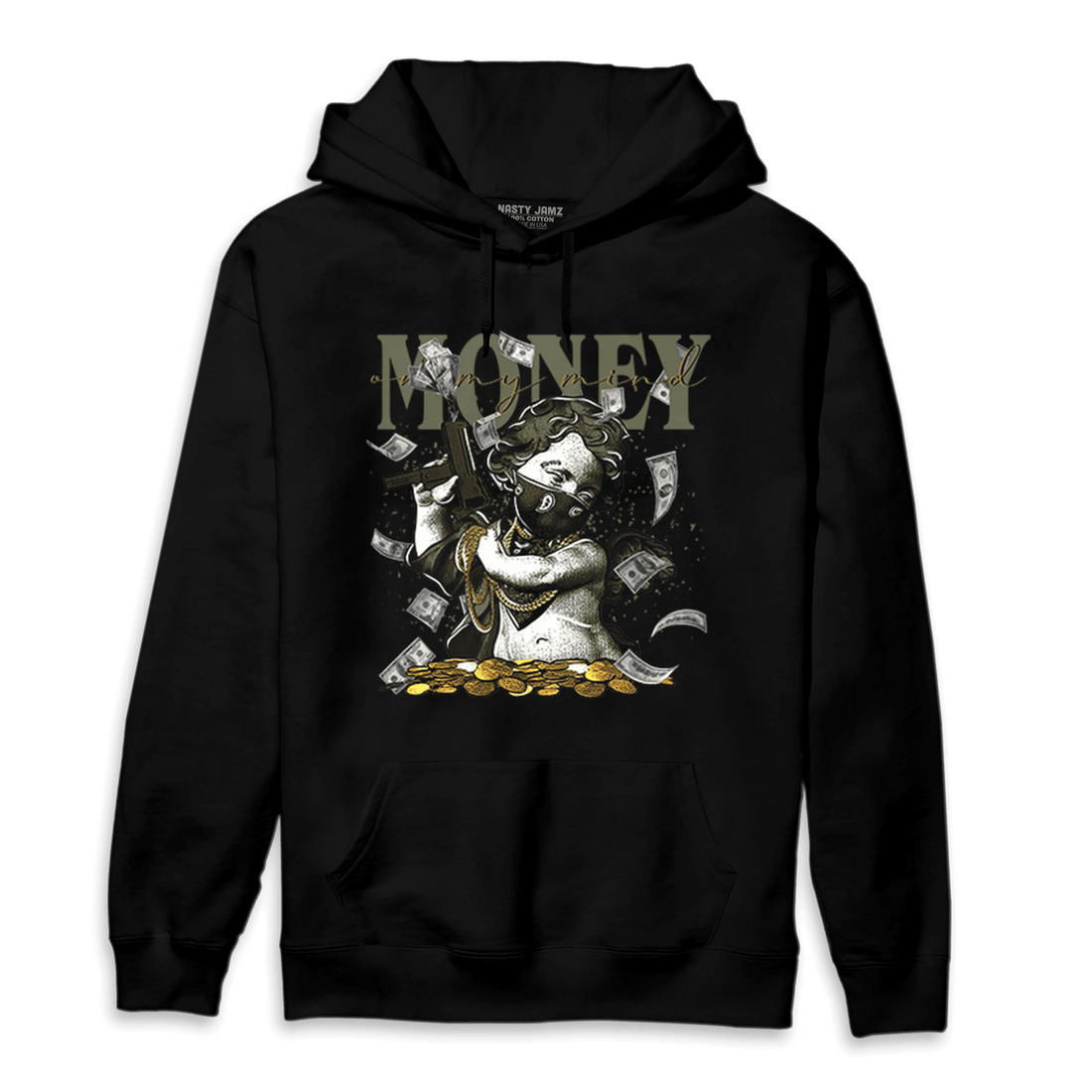 SE Craft Medium Olive 4s Hoodie Match Money On My Mine Gang - NastyJamz