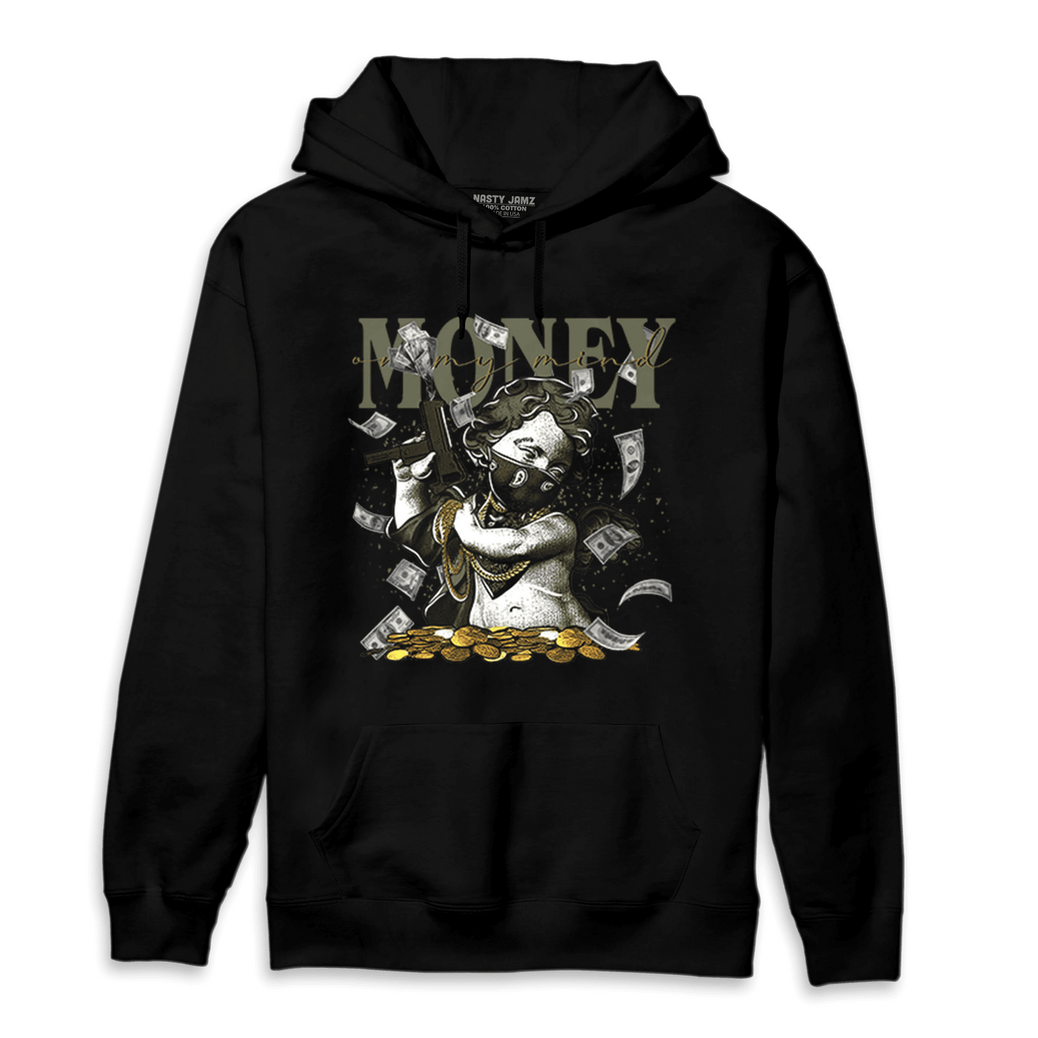 SE Craft Medium Olive 4s Hoodie Match Money On My Mine Gang - NastyJamz