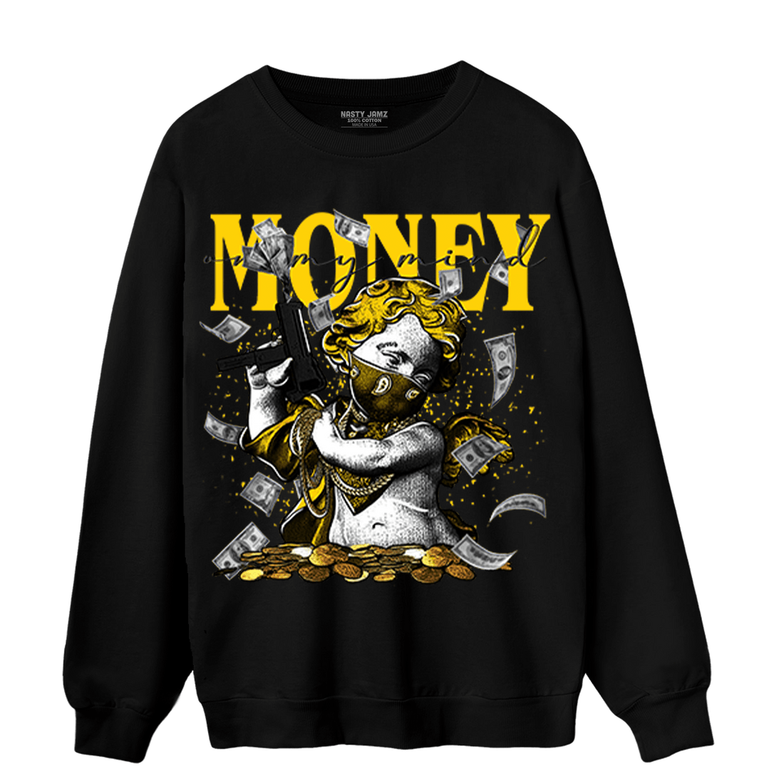 Thunder 4s Sweatshirt Match Money On My Mine Gang - NastyJamz