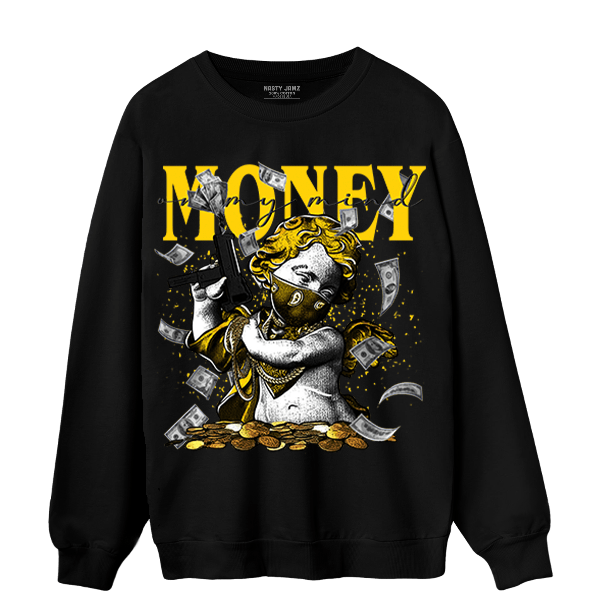 Thunder 4s Sweatshirt Match Money On My Mine Gang - NastyJamz