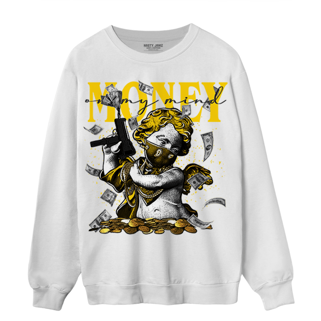 Thunder 4s Sweatshirt Match Money On My Mine Gang - NastyJamz