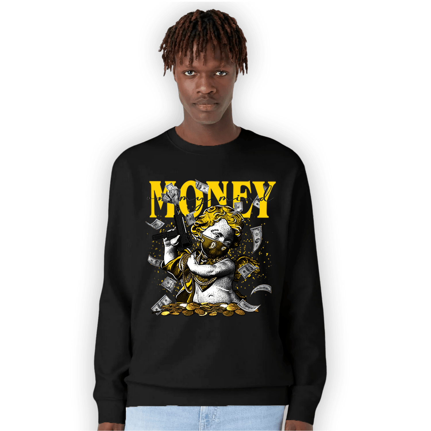 Thunder 4s Sweatshirt Match Money On My Mine Gang - NastyJamz