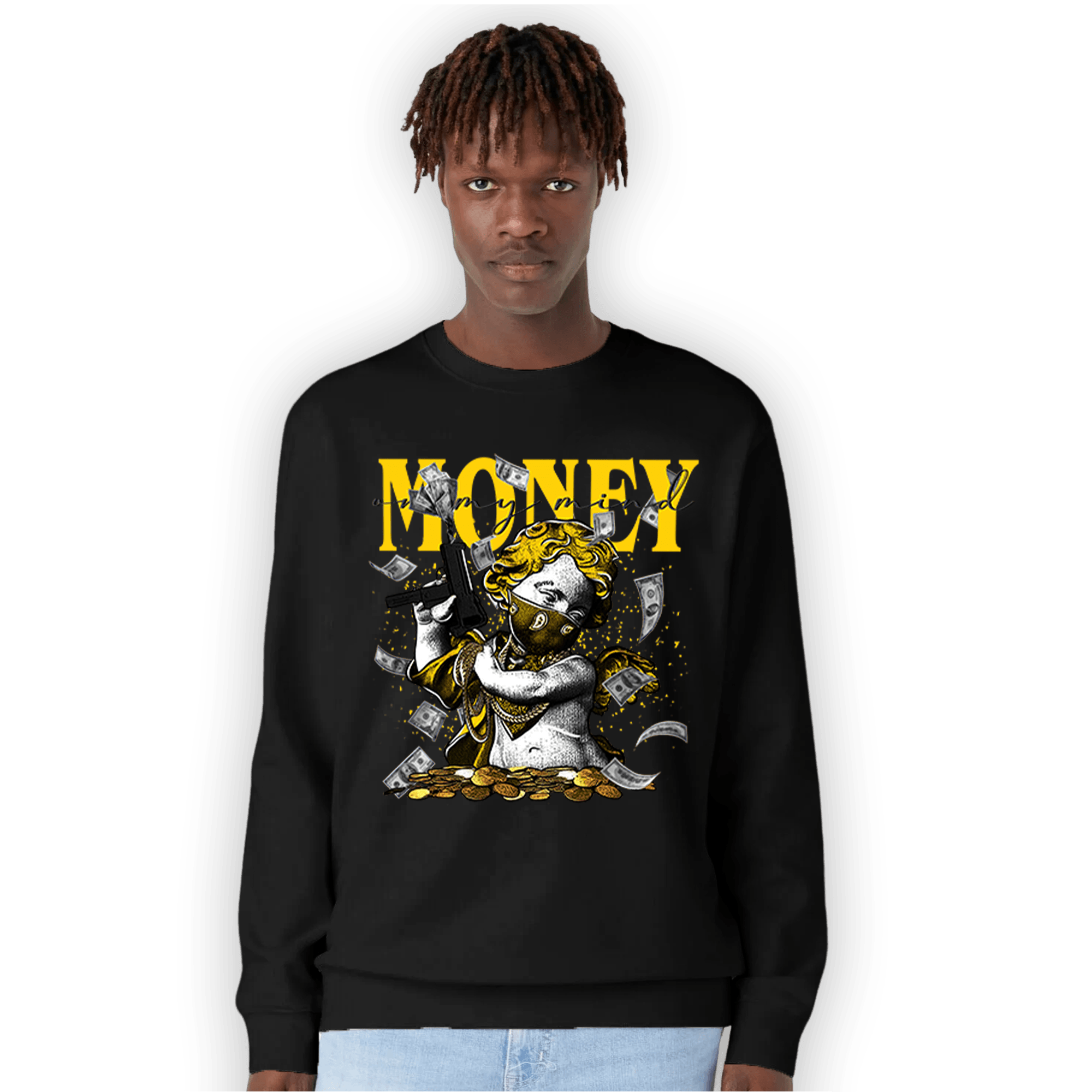 Thunder 4s Sweatshirt Match Money On My Mine Gang - NastyJamz