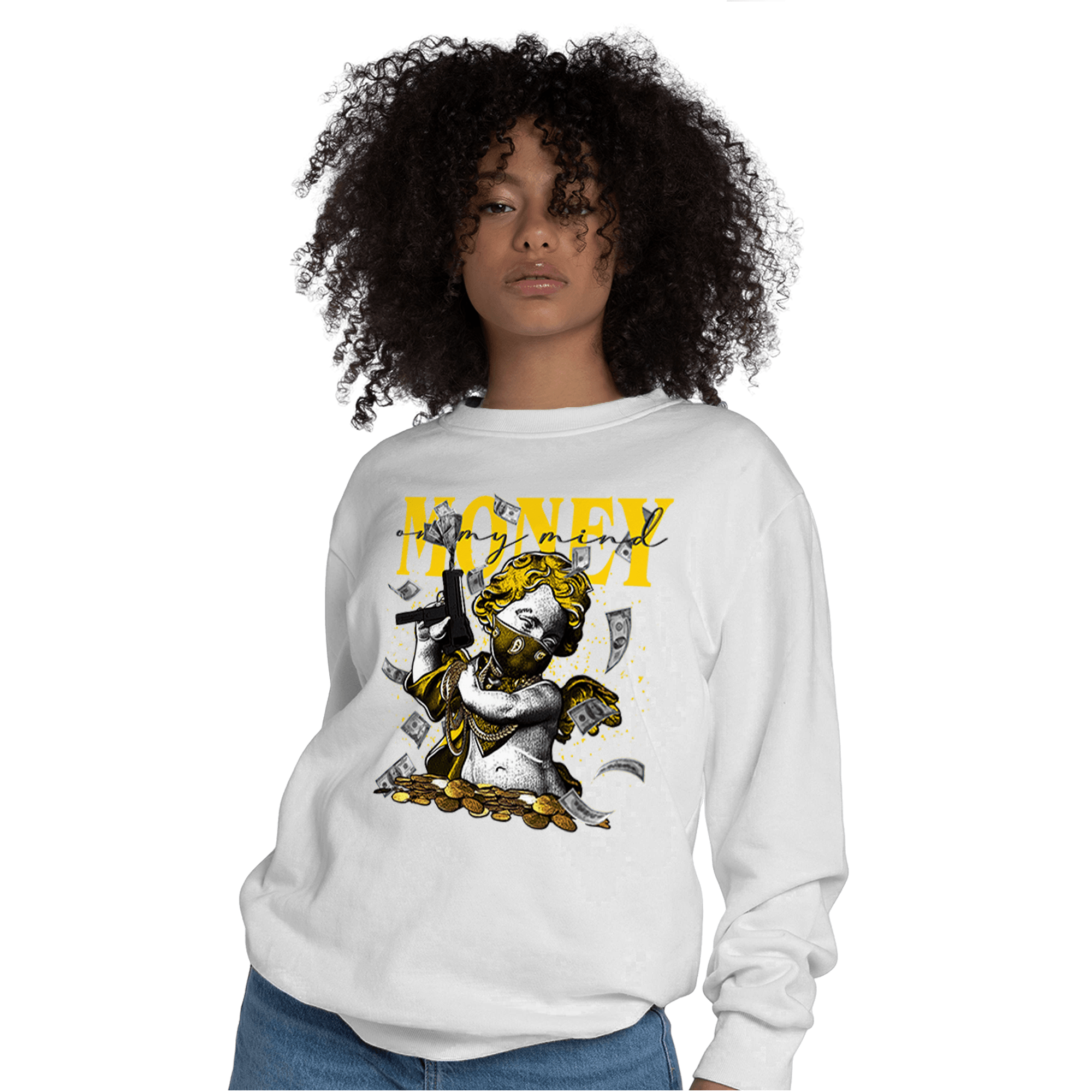 Thunder 4s Sweatshirt Match Money On My Mine Gang - NastyJamz