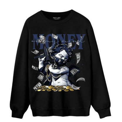 Midnight Navy 5s Sweatshirt Match Money On My Mine Gang - NastyJamz
