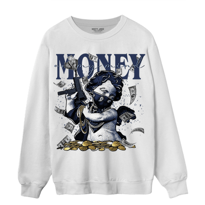 Midnight Navy 5s Sweatshirt Match Money On My Mine Gang - NastyJamz